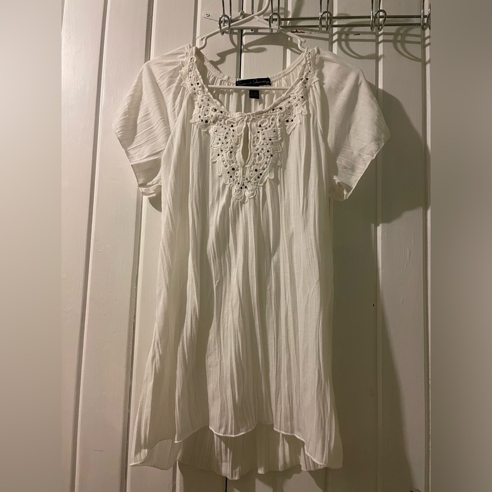 French Laundry bling blouse-large like new